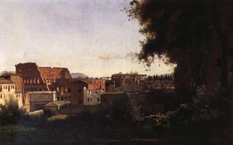 Corot Camille The theater from garden it Farnes Spain oil painting art